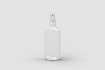 Realistic. Realistic Cosmetic plastic bottle can sprayer container. Template For Mock up Your Design. 3D rendering