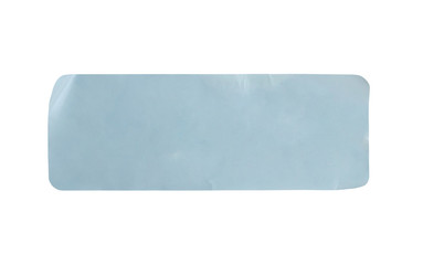 Blank paper sticker label isolated on white background with clipping path
