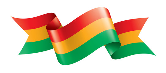 Bolivia flag, vector illustration on a white background.