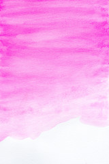 Obraz premium Pink watercolor background ,Abstract hand drawn watercolor brush illustration, grunge style. to design and decor backgrounds, banners, Pink color brush paint for wallpaper