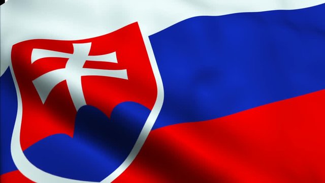 Seamless looping slovakia flag waving motion