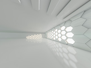 Abstract modern architecture background. 3D rendering