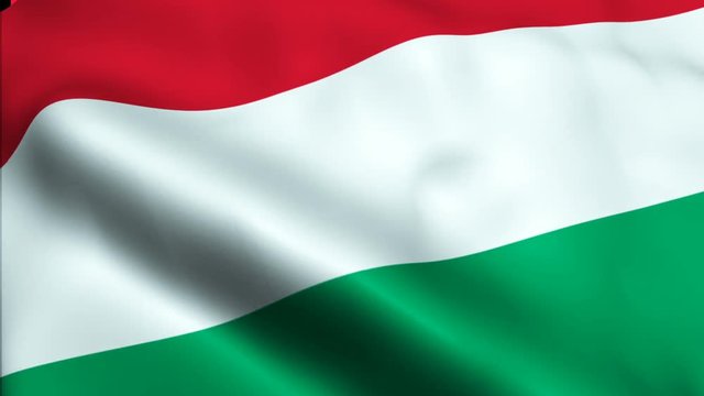 Seamless looping Hungary flag waving motion