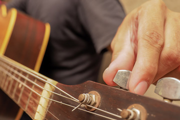 man playing guitar