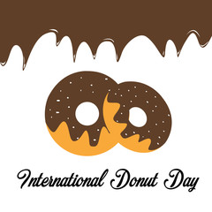 International Donut Day Celebration Vector Template Design Illustration