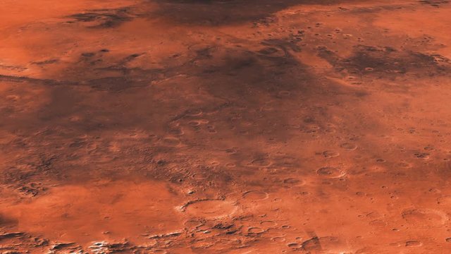 The travel of the camera on the surface of the mars in high quality.On beatiful relaxing Background.Space