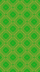 Ornate geometric pattern and two-tone abstract background