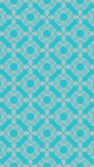 Ornate geometric pattern and two-tone abstract background