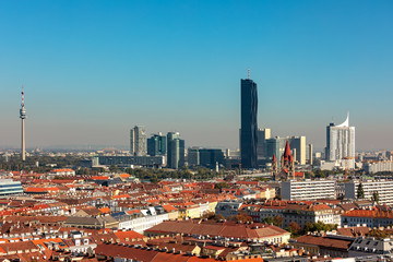 Fototapeta premium Aerial view of Vienna, Austria.