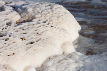 Fototapeta na wymiar Dead Sea salt deposits stones white crystals