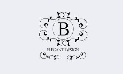 Fototapeta premium Stylish exquisite monogram with a letter. Design business sign, restaurant, boutique, hotel, heraldic, jewelry. Vector illustration.