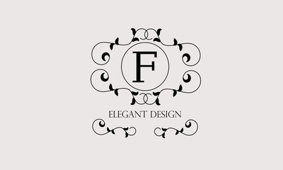 Stylish exquisite monogram with a letter. Design business sign, restaurant, boutique, hotel, heraldic, jewelry. Vector illustration.