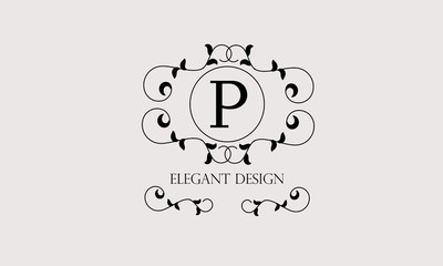 Stylish exquisite monogram with a letter. Design business sign, restaurant, boutique, hotel, heraldic, jewelry. Vector illustration.