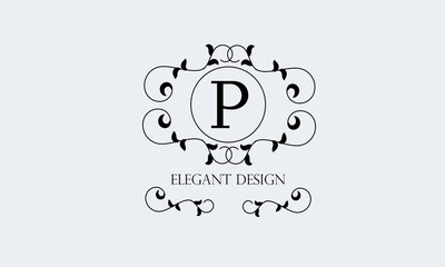 Fototapeta premium Stylish exquisite monogram with a letter. Design business sign, restaurant, boutique, hotel, heraldic, jewelry. Vector illustration.