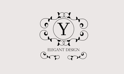 Stylish exquisite monogram with a letter. Design business sign, restaurant, boutique, hotel, heraldic, jewelry. Vector illustration.