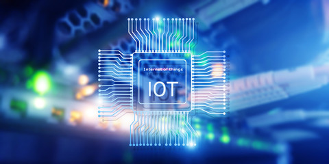 Internet of things IoT. Big Data Cloud Computing Network Technology concept.