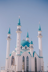 Fototapeta na wymiar Kazan, Tatarstan, Russia - 15 April 2019: Kul Sharif Mosque in the afternoon