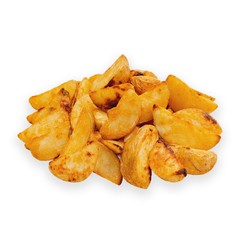 French fries on a white background