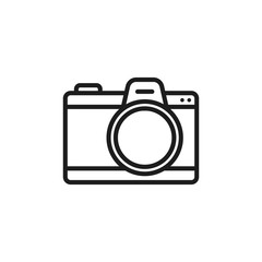Camera icon. Line style. Vector illustration. 