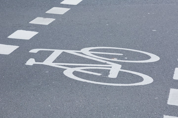 Cycling path in the city