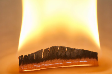 Candle Wick and Flame