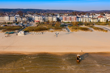 Strand von Insel Usedom am frühen Morgen