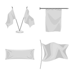 Naklejka premium Vector design of promotional and textile symbol. Set of promotional and white stock symbol for web.