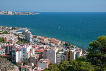 Fototapeta na wymiar Blick über die Bucht von Alicante, Costa Blanca - Spanien