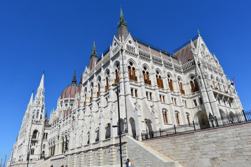 Parlamentsgebäude Vorderansicht (Budapest)