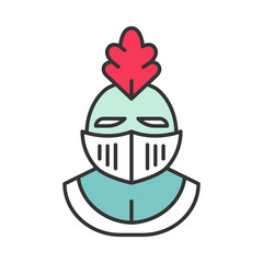 Knight helmet color icon
