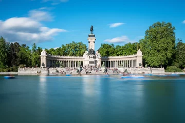 Gordijnen Grote vijver in het Parque del Retiro in Madrid © Andrés García