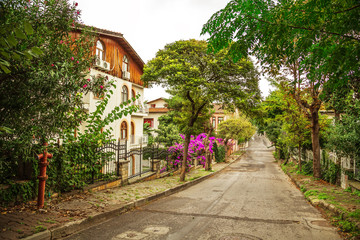 The picturesque streets of the island Buyukada.