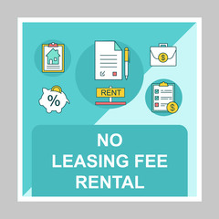 No leasing fee rental social media posts mockup