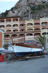 Naklejka premium Buggerru city architecture at South Sardinia in Italy