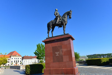 Reiterstandbild von Artúr Görgey  im Burgbezirk von Budapest, Ungarn