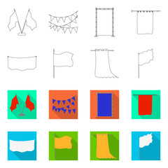 Isolated object of texture and presentation icon. Collection of texture and media  vector icon for stock.