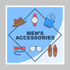 Mens accessories social media posts mockup