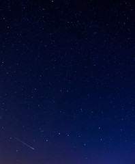 Night shining starry sky, blue space background with stars, cosmos