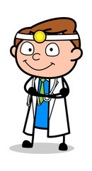 Happy - Professional Cartoon Doctor Vector Illustration