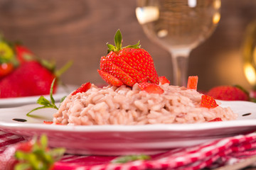 Strawberry risotto.