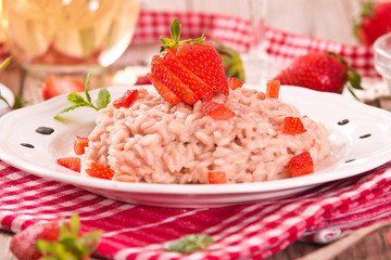 Strawberry risotto.