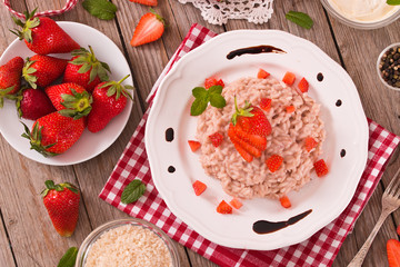 Strawberry risotto.