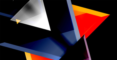 Dynamic triangle composition abstract background