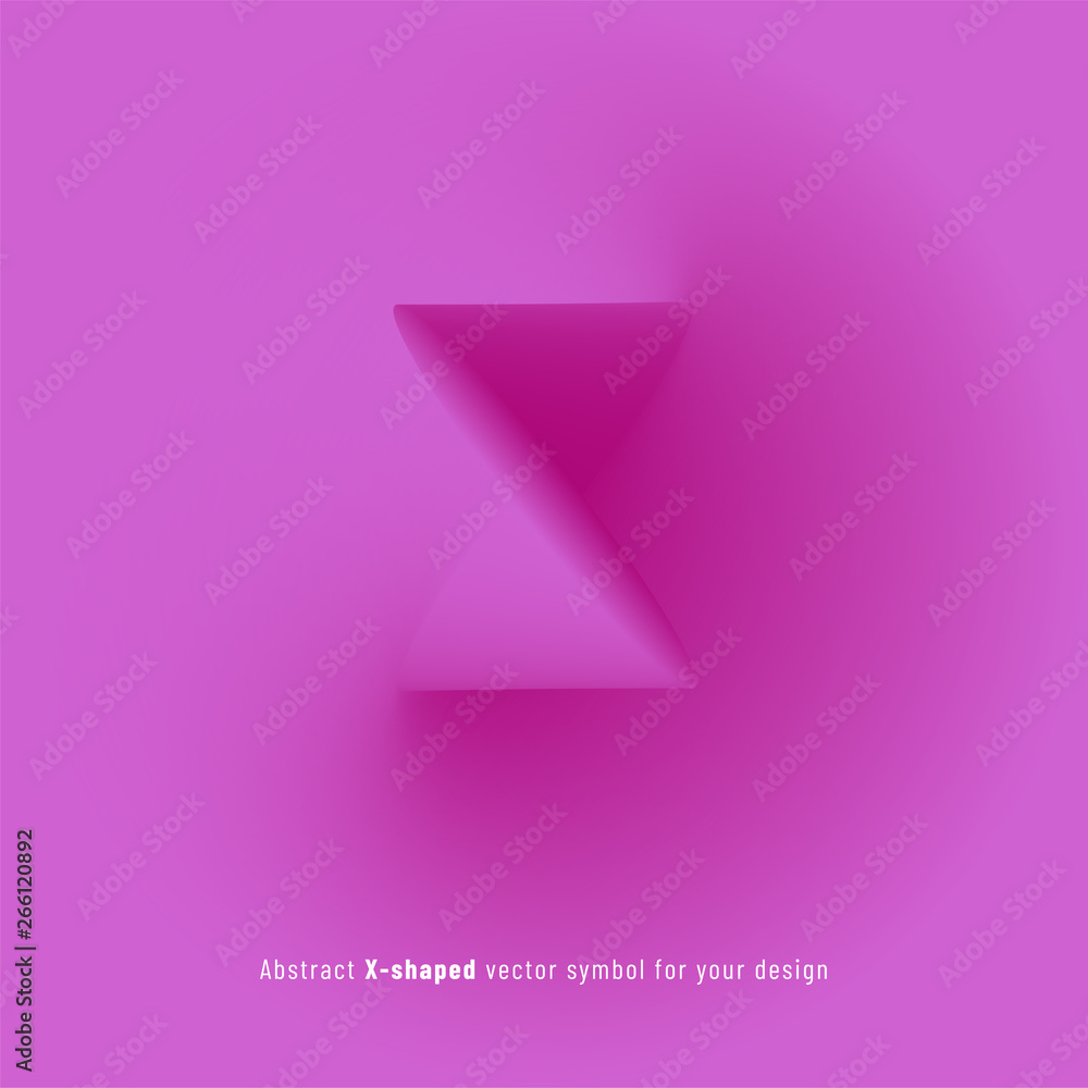 Poster abstract x-shape symbol for your design