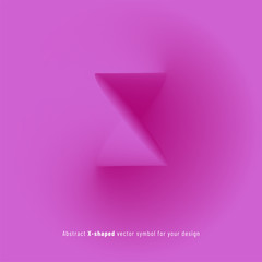 Abstract X-shape symbol for your design