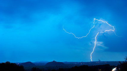 lightning over the city
