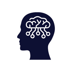 digital human head, brain, technology, head, memory, creative technology mind, artificial intelligence icon