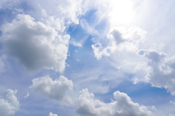 Fototapeta premium The nature of blue sky with cloud in the morning.