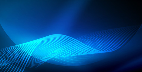 Neon wave background