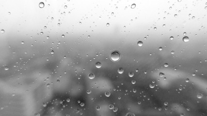 Water droplets texture on gray background